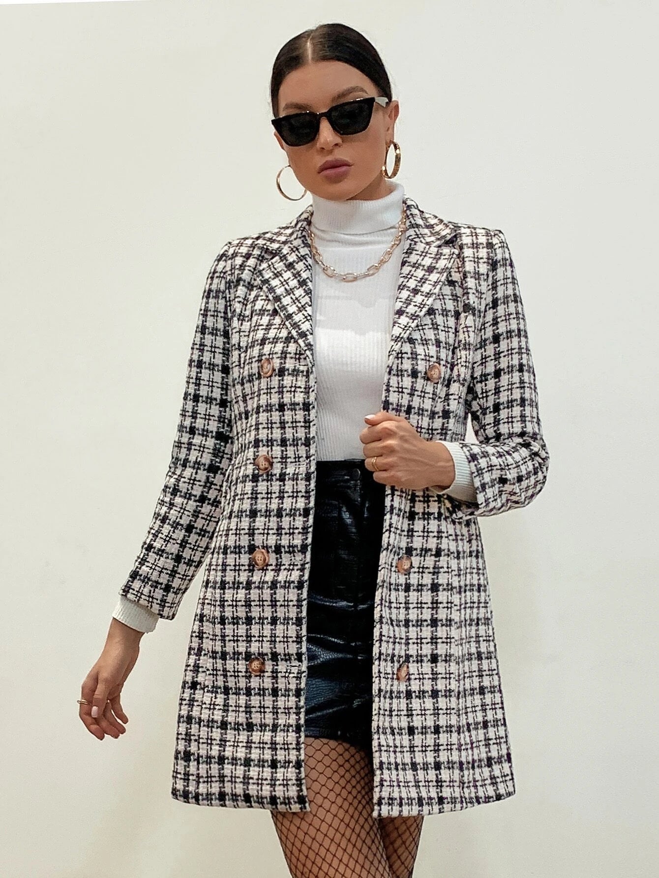 Double Breasted Aveloria Tweed Overcoat